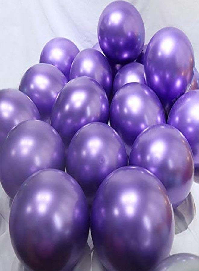 DEEPTI DECOR 100 Pcs Purple Color Latex Super Metallic Hd Balloons 12" Inch Best For Theme Party Decoration,Birthday,Wedding,Anniversary,Office,House Party,Opening Ceremony Party Supplies - Image 3